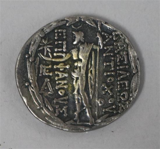 Seleucid Empire, Syria, silver tetradrachm of Antiochus VIII Epiphanes Grypos (first reign 121-96BC), Dia 30mm; 15.3g, F